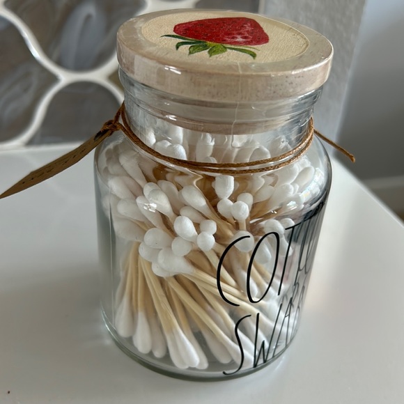 Rae Dunn Makeup Rae Dunn Sealed Cotton Swab Container With 2 Cotton